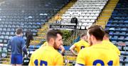 24 October 2020; Enda Smith of Roscommon makes his speech after the Allianz Football League Division 2 Round 7 match between Cavan and Roscommon at Kingspan Breffni Park in Cavan. Photo by Daire Brennan/Sportsfile