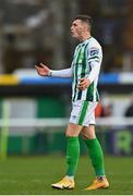 24 October 2020; Ryan Graydon of Bray Wanderers reacts to a missed goal chance during the SSE Airtricity League First Division match between Bray Wanderers and Galway United at Carlisle Grounds in Bray, Wicklow. Photo by Eóin Noonan/Sportsfile