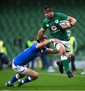 24 October 2020; CJ Stander of Ireland is tackled by Edoardo Padovani of Italy during the Guinness Six Nations Rugby Championship match between Ireland and Italy at the Aviva Stadium in Dublin. Photo by Ramsey Cardy/Sportsfile