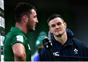 24 October 2020; Jonathan Sexton, right, and Will Connors of Ireland following the Guinness Six Nations Rugby Championship match between Ireland and Italy at the Aviva Stadium in Dublin. Photo by Ramsey Cardy/Sportsfile