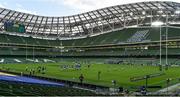 24 October 2020; A general view of a lineout during the Guinness Six Nations Rugby Championship match between Ireland and Italy at the Aviva Stadium in Dublin. Due to current restrictions laid down by the Irish government to prevent the spread of coronavirus and to adhere to social distancing regulations, all sports events in Ireland are currently held behind closed doors. Photo by Brendan Moran/Sportsfile