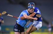 24 October 2020; Davy Keogh of Dublin in action against Lee Cleere of Laois during the Leinster GAA Hurling Senior Championship Quarter-Final match between Laois and Dublin at Croke Park in Dublin. Photo by Ray McManus/Sportsfile