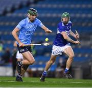 24 October 2020; Ronan Hayes of Dublin in action against Ronan Broderick of Laois during the Leinster GAA Hurling Senior Championship Quarter-Final match between Laois and Dublin at Croke Park in Dublin. Photo by Ray McManus/Sportsfile