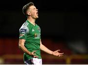 24 October 2020; Cian Bargary of Cork City reacts during the SSE Airtricity League Premier Division match between Sligo Rovers and Cork City at The Showgrounds in Sligo. Photo by Harry Murphy/Sportsfile