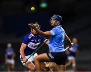 24 October 2020; Eoghan O'Donnell of Dublin in action against Willie Dunphy of Laois during the Leinster GAA Hurling Senior Championship Quarter-Final match between Laois and Dublin at Croke Park in Dublin. Photo by Ray McManus/Sportsfile