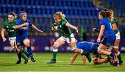 24 October 2020; Claire Molloy of Ireland makes a break during the Women's Six Nations Rugby Championship match between Ireland and Italy at Energia Park in Dublin. Due to current restrictions laid down by the Irish government to prevent the spread of coronavirus and to adhere to social distancing regulations, all sports events in Ireland are currently held behind closed doors. Photo by Brendan Moran/Sportsfile