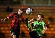 24 October 2020; Tony McNamee of Finn Harps in action against Keith Ward of Bohemians during the SSE Airtricity League Premier Division match between Bohemians and Finn Harps at Dalymount Park in Dublin. Photo by Eóin Noonan/Sportsfile