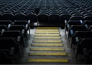 24 October 2020; Empty seats and a pathway in the Cusack Stand during the Leinster GAA Hurling Senior Championship Quarter-Final match between Laois and Dublin at Croke Park in Dublin. Photo by Ray McManus/Sportsfile