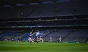 24 October 2020; Ronan Hayes of Dublin in action against Ronan Broderick of Laois during the Leinster GAA Hurling Senior Championship Quarter-Final match between Laois and Dublin at Croke Park in Dublin. Photo by Ray McManus/Sportsfile