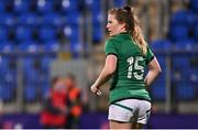 24 October 2020; Lauren Delany of Ireland during the Women's Six Nations Rugby Championship match between Ireland and Italy at Energia Park in Dublin. Due to current restrictions laid down by the Irish government to prevent the spread of coronavirus and to adhere to social distancing regulations, all sports events in Ireland are currently held behind closed doors. Photo by Ramsey Cardy/Sportsfile