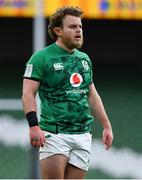 24 October 2020; Finlay Bealham of Ireland during the Guinness Six Nations Rugby Championship match between Ireland and Italy at the Aviva Stadium in Dublin. Due to current restrictions laid down by the Irish government to prevent the spread of coronavirus and to adhere to social distancing regulations, all sports events in Ireland are currently held behind closed doors. Photo by Brendan Moran/Sportsfile