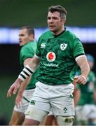 24 October 2020; Peter O'Mahony of Ireland during the Guinness Six Nations Rugby Championship match between Ireland and Italy at the Aviva Stadium in Dublin. Due to current restrictions laid down by the Irish government to prevent the spread of coronavirus and to adhere to social distancing regulations, all sports events in Ireland are currently held behind closed doors. Photo by Brendan Moran/Sportsfile