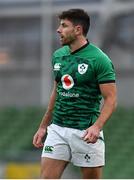 24 October 2020; Hugo Keenan of Ireland during the Guinness Six Nations Rugby Championship match between Ireland and Italy at the Aviva Stadium in Dublin. Due to current restrictions laid down by the Irish government to prevent the spread of coronavirus and to adhere to social distancing regulations, all sports events in Ireland are currently held behind closed doors. Photo by Brendan Moran/Sportsfile