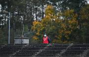 25 October 2020; A lone steward looks on during the Allianz Football League Division 1 Round 7 match between Mayo and Tyrone at Elverys MacHale Park in Castlebar, Mayo. Photo by Piaras Ó Mídheach/Sportsfile