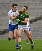 25 October 2020; Killian Lavelle of Monaghan in action against David Toner of Meath during the Allianz Football League Division 1 Round 7 match between Monaghan and Meath at St Tiernach's Park in Clones, Monaghan. Photo by Harry Murphy/Sportsfile