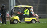 25 October 2020; Michael O'Neill of Tyrone leaves the field on a medical buggy after picking up an injury during the Allianz Football League Division 1 Round 7 match between Mayo and Tyrone at Elverys MacHale Park in Castlebar, Mayo. Photo by Piaras Ó Mídheach/Sportsfile