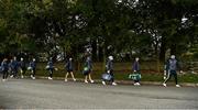 25 October 2020; Dan Morrissey leads his Limerick team-mates to the Munster GAA Hurling Senior Championship Quarter-Final match between Limerick and Clare at Semple Stadium in Thurles, Tipperary. This game also doubles up as the Allianz Hurling League Division 1 Final as the GAA season was shortened due to the coronavirus pandemic and both teams had qualified for the final. Photo by Ray McManus/Sportsfile