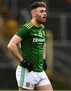 25 October 2020; Jordan Morris of Meath reacts following the Allianz Football League Division 1 Round 7 match between Monaghan and Meath at St Tiernach's Park in Clones, Monaghan. Photo by Harry Murphy/Sportsfile
