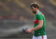 25 October 2020; Aidan O'Shea of Mayo leaves the field after the Allianz Football League Division 1 Round 7 match between Mayo and Tyrone at Elverys MacHale Park in Castlebar, Mayo. Photo by Piaras Ó Mídheach/Sportsfile