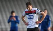 25 October 2020; David McMillan of Dundalk leaves the field dejected following the SSE Airtricity League Premier Division match between Waterford and Dundalk at RSC in Waterford. Photo by Sam Barnes/Sportsfile
