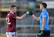 25 October 2020; Jason Leonard of Galway and Dean Rock of Dublin following the Allianz Football League Division 1 Round 7 match between Galway and Dublin at Pearse Stadium in Galway. Photo by Ramsey Cardy/Sportsfile