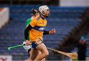 25 October 2020; Ryan Taylor of Clare celebrates after scoring his side's first goal during the Munster GAA Hurling Senior Championship Quarter-Final match between Limerick and Clare at Semple Stadium in Thurles, Tipperary. This game also doubles up as the Allianz Hurling League Division 1 Final as the GAA season was shortened due to the coronavirus pandemic and both teams had qualified for the final. Photo by Daire Brennan/Sportsfile