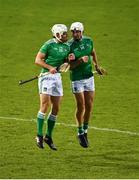 25 October 2020; Aaron Gillane of Limerick, right, with team-mate Pat Ryan of Limerick following the Munster GAA Hurling Senior Championship Quarter-Final match between Limerick and Clare at Semple Stadium in Thurles, Tipperary. This game also doubles up as the Allianz Hurling League Division 1 Final as the GAA season was shortened due to the coronavirus pandemic and both teams had qualified for the final. Photo by Eóin Noonan/Sportsfile