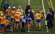 25 October 2020; Clare manager Brian Lohan speaking to his players at a water break during the Munster GAA Hurling Senior Championship Quarter-Final match between Limerick and Clare at Semple Stadium in Thurles, Tipperary. This game also doubles up as the Allianz Hurling League Division 1 Final as the GAA season was shortened due to the coronavirus pandemic and both teams had qualified for the final. Photo by Eóin Noonan/Sportsfile