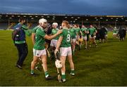 25 October 2020; Aaron Gillane, left, and Cian Lynch of Limerick celebrate after the Munster GAA Hurling Senior Championship Quarter-Final match between Limerick and Clare at Semple Stadium in Thurles, Tipperary. This game also doubles up as the Allianz Hurling League Division 1 Final as the GAA season was shortened due to the coronavirus pandemic and both teams had qualified for the final. Photo by Daire Brennan/Sportsfile