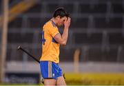 25 October 2020; A dejected Cathal Malone of Clare after the Munster GAA Hurling Senior Championship Quarter-Final match between Limerick and Clare at Semple Stadium in Thurles, Tipperary. This game also doubles up as the Allianz Hurling League Division 1 Final as the GAA season was shortened due to the coronavirus pandemic and both teams had qualified for the final. Photo by Daire Brennan/Sportsfile