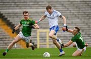 25 October 2020; Conor McManus of Monaghan in action against Conor McGill, left, and Ronan Ryan of Meath during the Allianz Football League Division 1 Round 7 match between Monaghan and Meath at St Tiernach's Park in Clones, Monaghan. Photo by Harry Murphy/Sportsfile