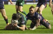 25 October 2020; Alex Wootton of Connacht scores a try during the Guinness PRO14 match between Edinburgh and Connacht at BT Murrayfield in Edinburgh, Scotland. Photo by Paul Devlin/Sportsfile