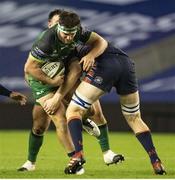 25 October 2020; Tom Daly of Connacht is tackled by Andrew Davidson of Edinburgh during the Guinness PRO14 match between Edinburgh and Connacht at BT Murrayfield in Edinburgh, Scotland. Photo by Paul Devlin/Sportsfile