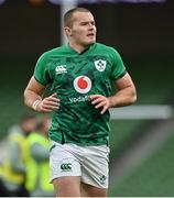 24 October 2020; Jacob Stockdale of Ireland during the Guinness Six Nations Rugby Championship match between Ireland and Italy at the Aviva Stadium in Dublin. Due to current restrictions laid down by the Irish government to prevent the spread of coronavirus and to adhere to social distancing regulations, all sports events in Ireland are currently held behind closed doors. Photo by Ramsey Cardy/Sportsfile