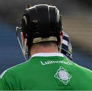 25 October 2020; A detail on the jersey of Limerick captain Declan Hannon before the Munster GAA Hurling Senior Championship Quarter-Final match between Limerick and Clare at Semple Stadium in Thurles, Tipperary. This game also doubles up as the Allianz Hurling League Division 1 Final as the GAA season was shortened due to the coronavirus pandemic and both teams had qualified for the final. Photo by Ray McManus/Sportsfile