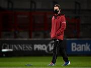 26 October 2020; Munster head coach Johann van Graan prior to the Guinness PRO14 match between Munster and Cardiff Blues at Thomond Park in Limerick. Photo by Harry Murphy/Sportsfile