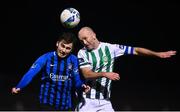 27 October 2020; Paul Keegan of Bray Wanderers in action against Ronan Manning of Athlone Town during the SSE Airtricity League First Division match between Athlone Town and Bray Wanderers at Athlone Town Stadium in Athlone, Westmeath. Photo by Eóin Noonan/Sportsfile