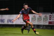27 October 2020; Luke Heeney of Drogheda United celebrates after scoring his side's second goal during the SSE Airtricity League First Division match between Cabinteely and Drogheda United at Stradbrook in Blackrock, Dublin. Photo by Stephen McCarthy/Sportsfile