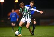 27 October 2020; Joe Doyle of Bray Wanderers in action against Ciaran Grogan of Athlone Town during the SSE Airtricity League First Division match between Athlone Town and Bray Wanderers at Athlone Town Stadium in Athlone, Westmeath. Photo by Eóin Noonan/Sportsfile