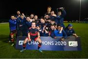 27 October 2020; Drogheda United players celebrate after winning the SSE Airtricity First Division following their match against Cabinteely at Stradbrook in Blackrock, Dublin. Photo by Stephen McCarthy/Sportsfile