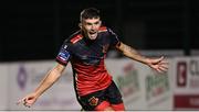 27 October 2020; Luke Heeney of Drogheda United celebrates after scoring his side's second goal during the SSE Airtricity League First Division match between Cabinteely and Drogheda United at Stradbrook in Blackrock, Dublin. Photo by Stephen McCarthy/Sportsfile