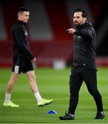 28 October 2020; Assistant coach Giuseppe Rossi during a Dundalk Training Session at the Emirates Stadium in London, England. Photo by Ben McShane/Sportsfile