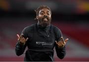 28 October 2020; Nathan Oduwa during a Dundalk Training Session at the Emirates Stadium in London, England. Photo by Ben McShane/Sportsfile