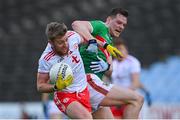 25 October 2020; Michael O'Neill of Tyrone in action against Matthew Ruane of Mayo during the Allianz Football League Division 1 Round 7 match between Mayo and Tyrone at Elverys MacHale Park in Castlebar, Mayo. Photo by Piaras Ó Mídheach/Sportsfile