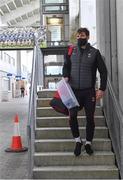 25 October 2020; Mayo captain Aidan O'Shea arrives for the Allianz Football League Division 1 Round 7 match between Mayo and Tyrone at Elverys MacHale Park in Castlebar, Mayo. Photo by Piaras Ó Mídheach/Sportsfile