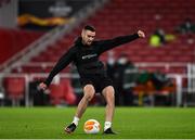 28 October 2020; Michael Duffy during a Dundalk Training Session at the Emirates Stadium in London, England. Photo by Ben McShane/Sportsfile
