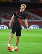 28 October 2020; Greg Sloggett during a Dundalk Training Session at the Emirates Stadium in London, England. Photo by Ben McShane/Sportsfile