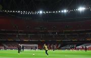 28 October 2020; A general view during a Dundalk Training Session at the Emirates Stadium in London, England. Photo by Ben McShane/Sportsfile