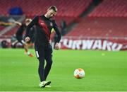 28 October 2020; Andy Boyle during a Dundalk Training Session at the Emirates Stadium in London, England. Photo by Ben McShane/Sportsfile