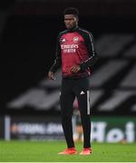 29 October 2020; Thomas Partey of Arsenal ahead of the UEFA Europa League Group B match between Arsenal and Dundalk at the Emirates Stadium in London, England. Photo by Ben McShane/Sportsfile